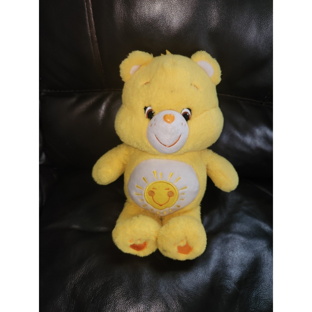 2014 Care Bears Funshine Bear 12" Plush Yellow Sun Just Play LLC Sunshine belly